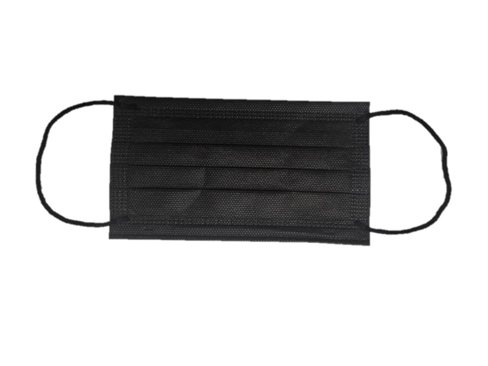 Disposable Black 3-Layer Face Masks – 200 Count (Individually Wrapped)